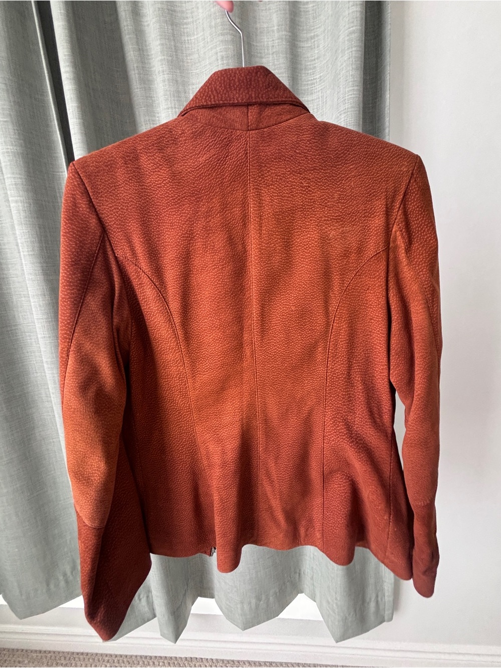 El Boyero Burnt Orange Carpincho Suede Leather Jacket/Blazer - Picture 5 of 6